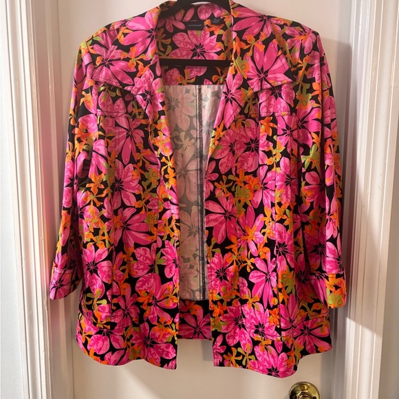 Westbound Vibrant Floral Blazer - Pink and Orange - Picture 1 of 4